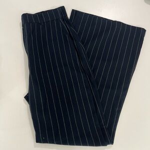 Free People Jules Navy Pinstripe Trousers